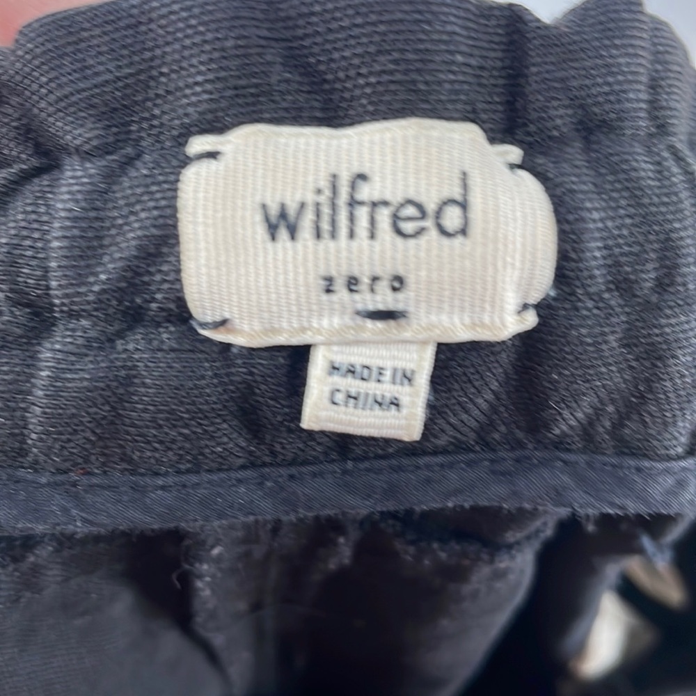 ARITZIA Wilfred Marais Rolled Cuff Pants linen blend black business casual sz 0 - Picture 4 of 10
